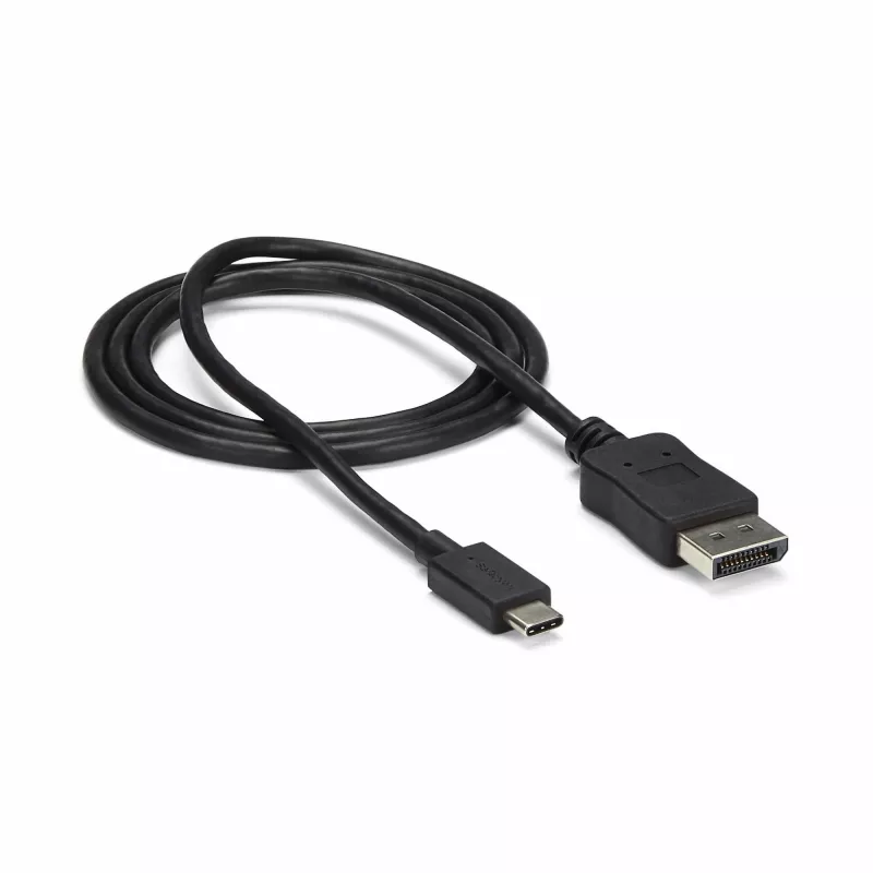 StarTech.com 1m USB-C na DisplayPort 1.2 kábel 4K 60Hz – USB-C na DisplayPort adaptér kábel – HBR2 – USB Type-C DP Alt Mode na DP monitor video kábel – funguje s Thunderbolt 3 – čierny
