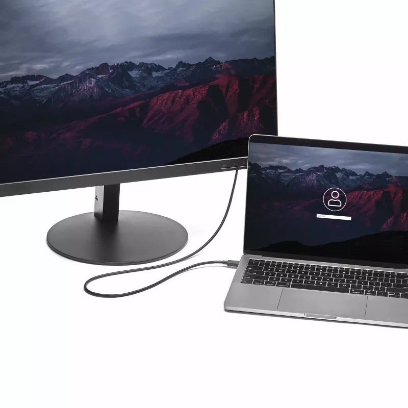 StarTech.com 1m USB-C na DisplayPort 1.2 kábel 4K 60Hz – USB-C na DisplayPort adaptér kábel – HBR2 – USB Type-C DP Alt Mode na DP monitor video kábel – funguje s Thunderbolt 3 – čierny