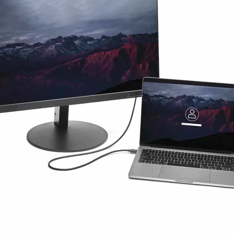 StarTech.com 1,8 m USB-C na DisplayPort 1.2 kábel 4K 60 Hz – USB-C na DisplayPort adaptér kábel HBR2 – USB Type-C DP Alt Mode na DP monitor video kábel – funguje s Thunderbolt 3 – čierny