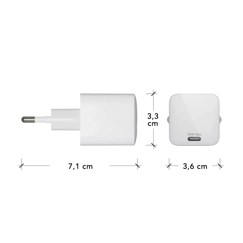 dbramante1928 re-charge Pro - EU nástenná nabíjačka - USB-C 30W - W