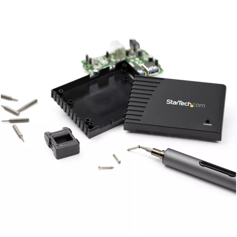 StarTech.com 20-bitová elektrická presná sada skrutkovačov - prenosný/mini akumulátorový bitový skrutkovač pre opravy elektroniky, notebookov, počítačov, tabletov a telefónov - magnetický - bezdrôtový