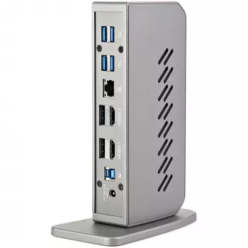 StarTech.com USB-C USB-A dok - Hybridná univerzálna USB 3.0 dokovacia stanica pre USB-C alebo USB-A notebook - Dva monitory 4K 60Hz HDMI/DisplayPort - 6x USB-A, GbE - USB 3.1 Gen 1 - Windows/Mac