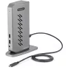 StarTech.com USB-C USB-A dok - Hybridná univerzálna USB 3.0 dokovacia stanica pre USB-C alebo USB-A notebook - Dva monitory 4K 60Hz HDMI/DisplayPort - 6x USB-A, GbE - USB 3.1 Gen 1 - Windows/Mac