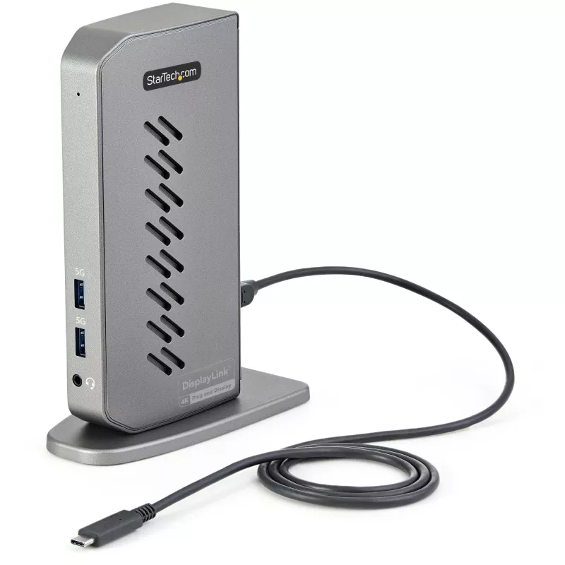 StarTech.com USB-C USB-A dok - Hybridná univerzálna USB 3.0 dokovacia stanica pre USB-C alebo USB-A notebook - Dva monitory 4K 60Hz HDMI/DisplayPort - 6x USB-A, GbE - USB 3.1 Gen 1 - Windows/Mac
