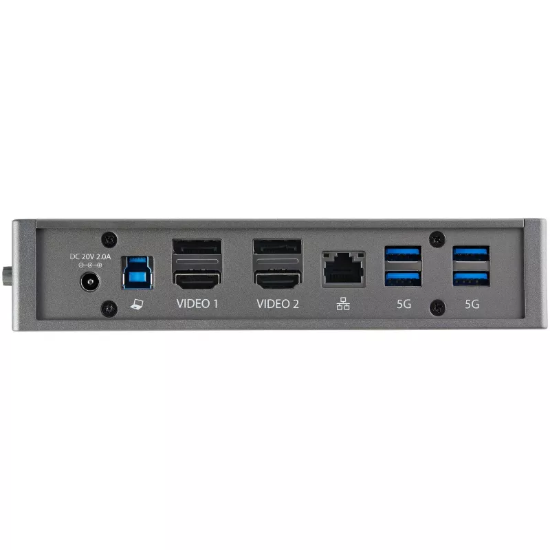 StarTech.com USB-C USB-A dok - Hybridná univerzálna USB 3.0 dokovacia stanica pre USB-C alebo USB-A notebook - Dva monitory 4K 60Hz HDMI/DisplayPort - 6x USB-A, GbE - USB 3.1 Gen 1 - Windows/Mac