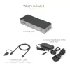 StarTech.com Univerzálna dokovacia stanica pre notebook, Hybrid USB-C & USB-A dok, Dual 4K DP & HDMI, 100W PD, Mac / Windows / Chrome OS, 4x USB 5Gbps hub, GbE