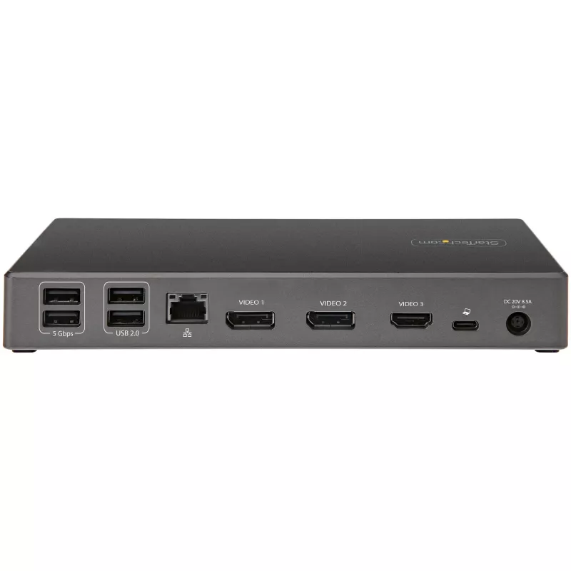 StarTech.com USB C dok - Triple 4K Monitor USB Type-C dokovacia stanica - 100W Power Delivery - DP 1.4 Alt Mode & DSC, 2x DisplayPort 1.4/HDMI 2.0 - 6xUSB (2x 10Gbps) - Windows/Chrome