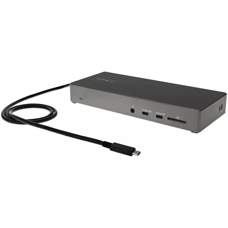 StarTech.com USB C dok - Triple 4K Monitor USB Type-C dokovacia stanica - 100W Power Delivery - DP 1.4 Alt Mode & DSC, 2x DisplayPort 1.4/HDMI 2.0 - 6xUSB (2x 10Gbps) - Windows/Chrome