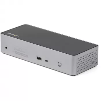StarTech.com USB-C dok – 4K 60Hz Quad-Monitor DisplayPort & HDMI – Univerzálna USB-C dokovacia stanica s 100W Power Delivery – USB hub s 1x USB Type-C & 3x USB-A, Ethernet, Audio