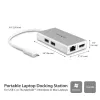 StarTech.com USB-C multiport adaptér – USB-C cestovná dokovacia stanica s 4K HDMI – 60 W Power Delivery Pass-Through, GbE, 2-portový USB-A 3.0 hub – Prenosný mini USB Type-C dok pre notebook – biela
