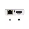 StarTech.com USB-C multiport adaptér – USB-C cestovná dokovacia stanica s 4K HDMI – 60 W Power Delivery Pass-Through, GbE, 2-portový USB-A 3.0 hub – Prenosný mini USB Type-C dok pre notebook – biela