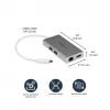 StarTech.com USB-C multiport adaptér – USB-C cestovná dokovacia stanica s 4K HDMI – 60 W Power Delivery Pass-Through, GbE, 2-portový USB-A 3.0 hub – Prenosný mini USB Type-C dok pre notebook – biela