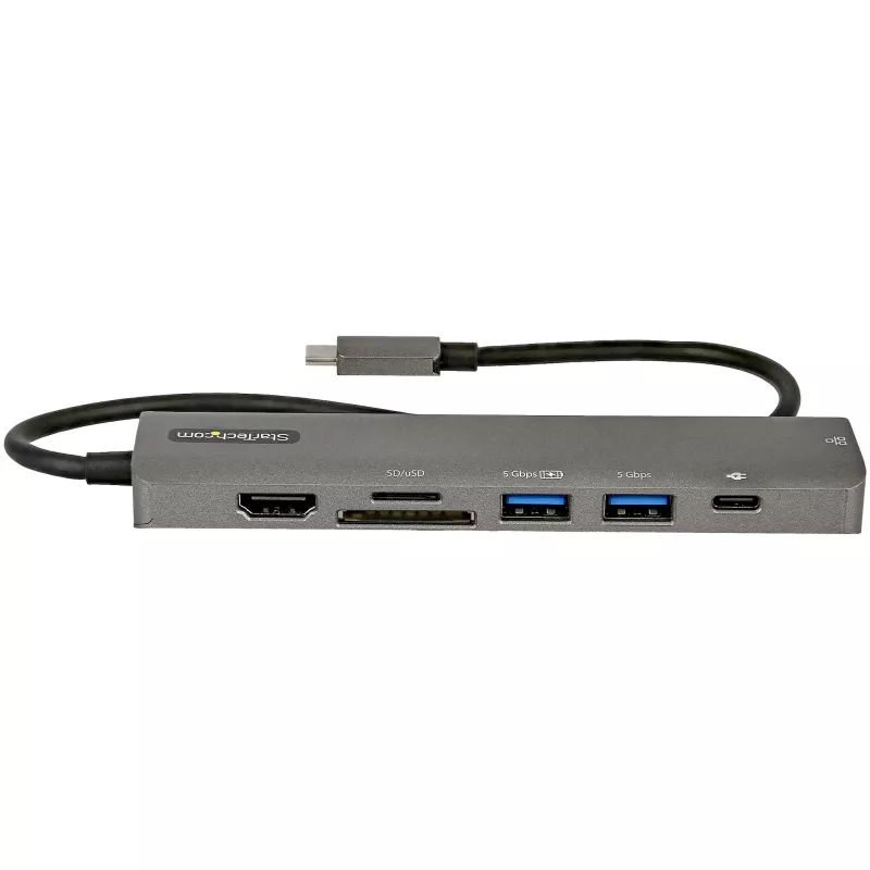 StarTech.com USB-C multiport adaptér hub, USB-C na 4K 60Hz HDMI, Gigabit Ethernet a 100W nabíjanie notebooku pre Macbook Pro / Air a Windows