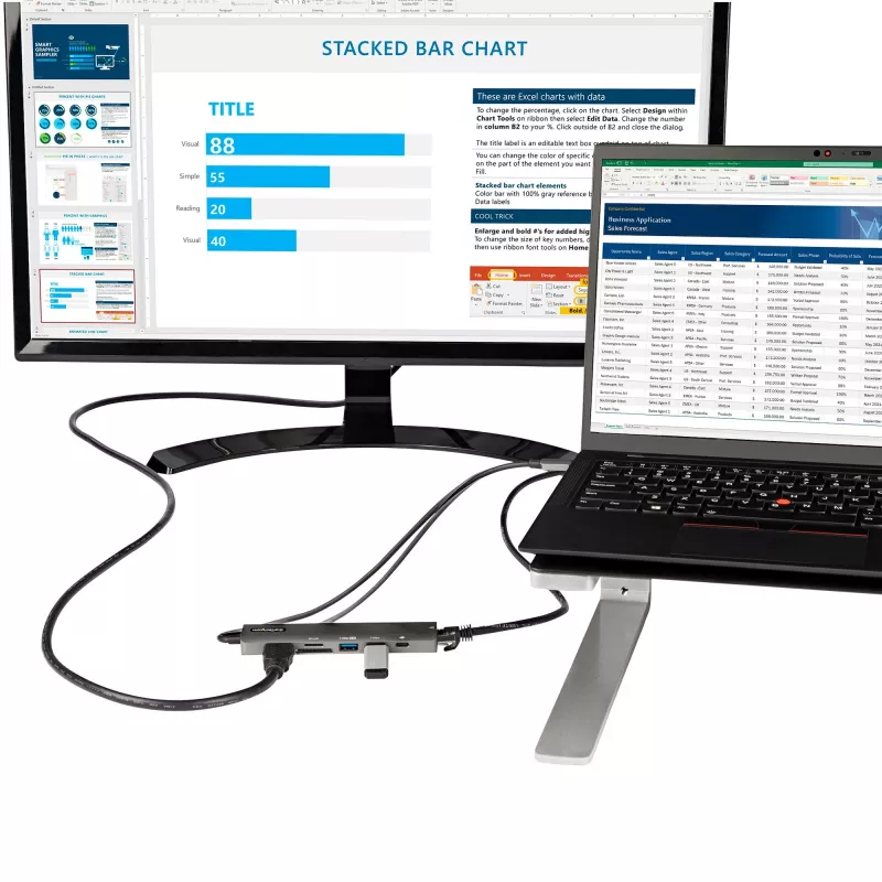 StarTech.com USB-C multiport adaptér hub, USB-C na 4K 60Hz HDMI, Gigabit Ethernet a 100W nabíjanie notebooku pre Macbook Pro / Air a Windows