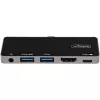 StarTech.com USB C multiport adaptér – USB-C na 4K 60Hz HDMI 2.0, 100W Power Delivery priechodné nabíjanie, 3-portový USB 3.0 hub, Audio – USB-C mini dok – Prenosný USB Type-C cestovný dok