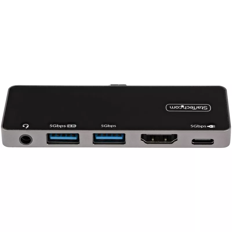 StarTech.com USB C multiport adaptér – USB-C na 4K 60Hz HDMI 2.0, 100W Power Delivery priechodné nabíjanie, 3-portový USB 3.0 hub, Audio – USB-C mini dok – Prenosný USB Type-C cestovný dok