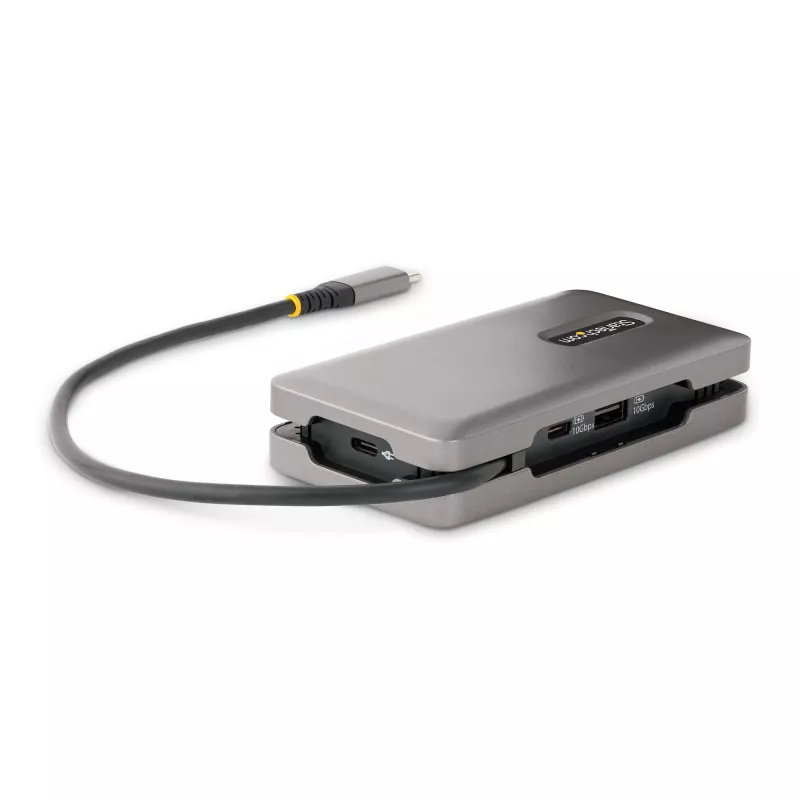 StarTech.com USB-C multiport adaptér – 4K 60Hz HDMI/DP – 3-portový USB hub – 100W Power Delivery Pass-Through – GbE – Mini dokovacia stanica na cesty s nabíjaním – 30 cm obtočný kábel