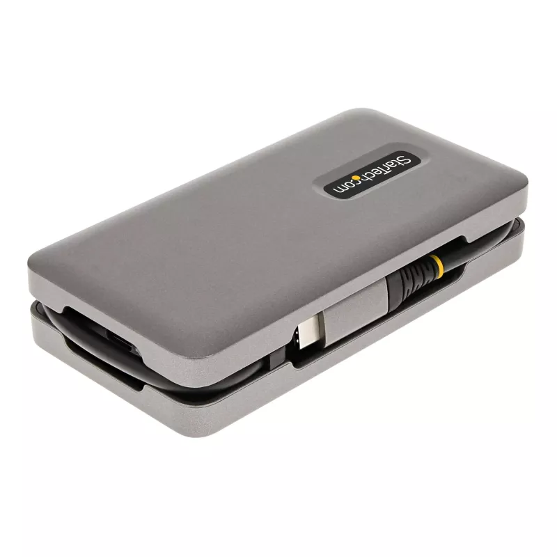 StarTech.com USB-C multiport adaptér – 4K 60Hz HDMI/DP – 3-portový USB hub – 100W Power Delivery Pass-Through – GbE – Mini dokovacia stanica na cesty s nabíjaním – 30 cm obtočný kábel