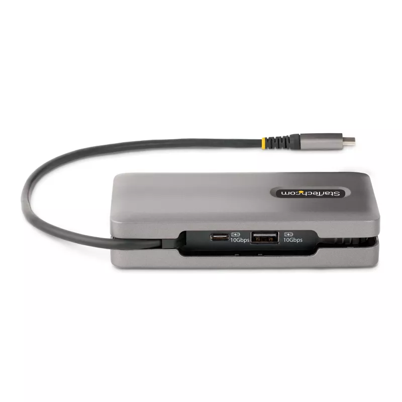 StarTech.com USB-C multiport adaptér – 4K 60Hz HDMI/DP – 3-portový USB hub – 100W Power Delivery Pass-Through – GbE – Mini dokovacia stanica na cesty s nabíjaním – 30 cm obtočný kábel
