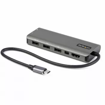 StarTech.com USB-C multiport adaptér – USB-C na HDMI alebo Mini DisplayPort 4K 60Hz, 100W Power Delivery Pass-Through, 4-portový 10Gbps USB hub – USB Type-C mini dok – s 12