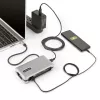 StarTech.com USB-C multiport adaptér – HDMI/VGA – 4K 60 Hz – 3-portový USB hub – 100 W Power Delivery priechod – GbE – Mini dokovacia stanica na cesty s nabíjaním – Zvinutý kábel, 30 cm