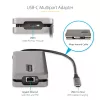 StarTech.com USB-C multiport adaptér – HDMI/VGA – 4K 60 Hz – 3-portový USB hub – 100 W Power Delivery priechod – GbE – Mini dokovacia stanica na cesty s nabíjaním – Zvinutý kábel, 30 cm
