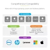 StarTech.com USB-C multiport adaptér – HDMI/VGA – 4K 60 Hz – 3-portový USB hub – 100 W Power Delivery priechod – GbE – Mini dokovacia stanica na cesty s nabíjaním – Zvinutý kábel, 30 cm