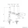 Neomounts DS60-600BL1 držiak monitora 10-32 inch - Quick-Fix - 180°-stop