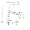 Neomounts DS60-600BL1 držiak monitora 10-32 inch - Quick-Fix - 180°-stop