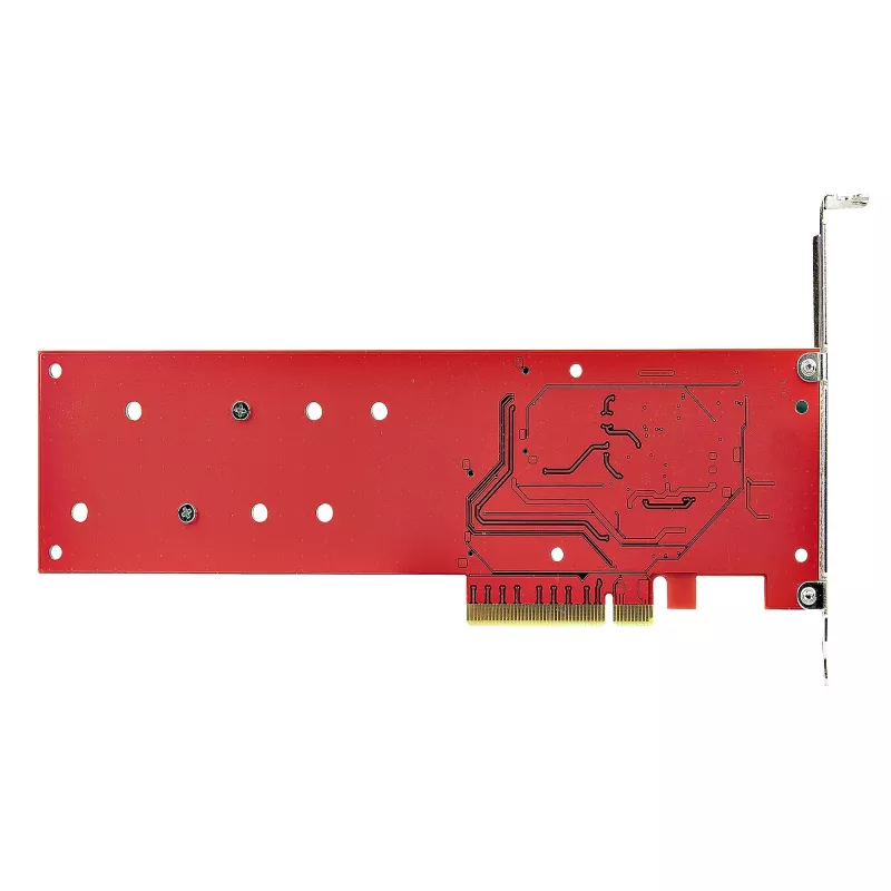 StarTech.com Dual M.2 PCIe SSD adaptér karta, PCIe x8 / x16 na Dual NVMe alebo AHCI M.2 SSD, PCI Express 4.0, 7,8 GBps/disk, vyžaduje bifurkáciu - Windows/Linux kompatibilné