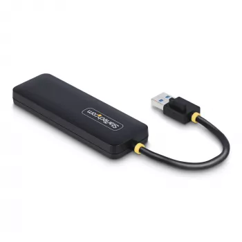 StarTech.com 4-portový USB-A hub, 5 Gbit/s, napájaný zbernicou, kompaktný cestovný mini USB hub, multi-portový USB 3.0 splitter, prenosný USB hub, ochrana proti prepätiu (OCP)