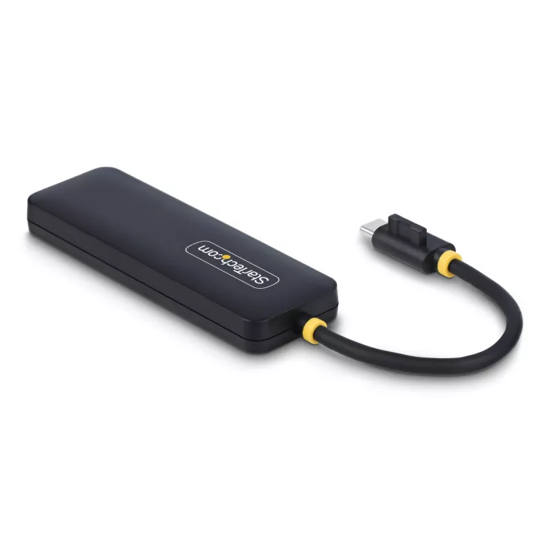 StarTech.com 4-portový USB-C hub, 5 Gbit/s, USB-C na 4x USB-A, napájaný zbernicou, malý cestovný mini hub, multi-portový USB 3.0 splitter, prenosný hub, ochrana proti prepätiu