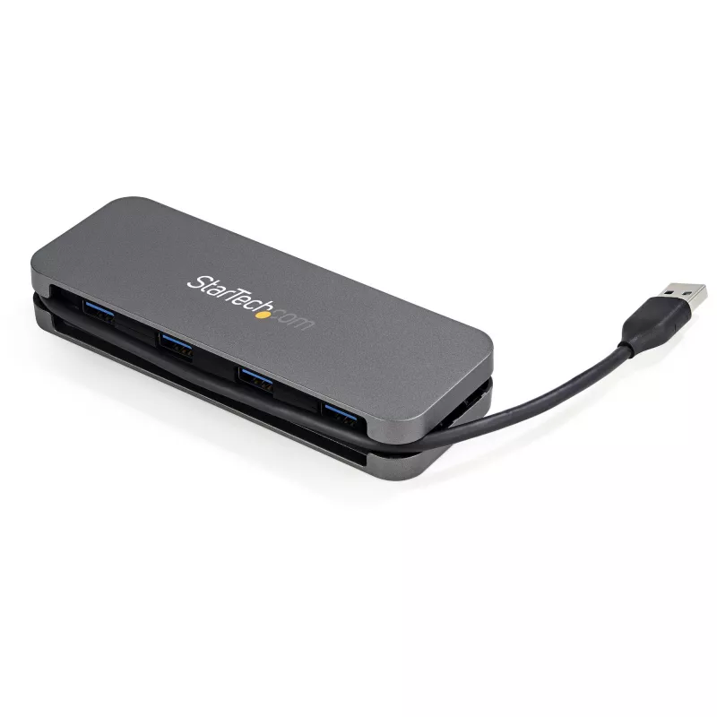 StarTech.com 4-portový USB 3.0 hub – USB-A na 4x USB-A – SuperSpeed 5 Gbit/s prenosný USB 3.1 Gen 1 Type-A hub – napájaný zbernicou – USB hub pre notebook/desktop s dlhým káblom 28 cm a manažmentom káblov~4-portový USB 3.0 hub – USB-A na 4x USB-A – SuperSpeed 5 Gbit/s prenosný USB 3.2 Gen 1 Type-A hub – napájaný zbernicou – USB hub pre notebook/desktop s dlhým káblom 28 cm a manažmentom káblov