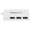 StarTech.com HB30C3A1CFBW 4-portový rozbočovač USB-C, 1x USB-C + 3x USB-A, USB 3.0 SuperSpeed 5Gbps, prenosný, biely
