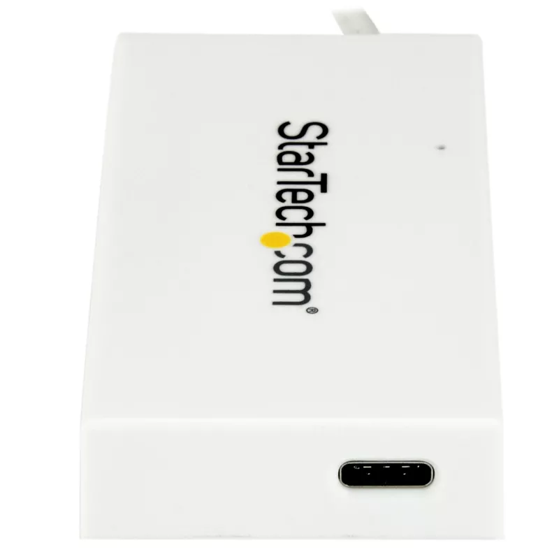 StarTech.com HB30C3A1CFBW 4-portový rozbočovač USB-C, 1x USB-C + 3x USB-A, USB 3.0 SuperSpeed 5Gbps, prenosný, biely