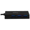 StarTech.com 4-portový USB-C hub - USB Type-C hub so 4x portmi USB-A (USB 3.0/3.1 Gen 1 SuperSpeed 5 Gbit/s) - napájanie zo zbernice USB alebo samostatné napájanie - prenosný nabíjací hub USB-C na USB-A BC 1.2 so sieťovým adaptérom~4-portový USB-C hub - USB Type-C hub so 4x portmi USB-A USB 3.0 hub (5 Gbit/s) - napájanie zo zbernice USB alebo samostatné napájanie - prenosný nabíjací hub USB-C na