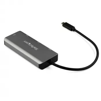 StarTech.com 4-portový USB C hub s 2x USB A a 2x USB C – SuperSpeed 10 Gbit/s USB Type-C 3.1/3.2 Gen 2 hub – napájaný zbernicou – prenosný USB-C na USB adaptér hub – hliník – 25 cm (9,8
