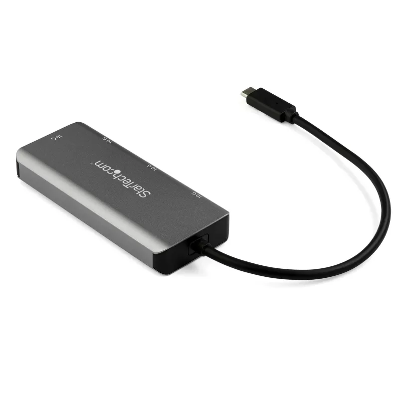StarTech.com 4-portový USB C hub s 2x USB A a 2x USB C – SuperSpeed 10 Gbit/s USB Type-C 3.1/3.2 Gen 2 hub – napájaný zbernicou – prenosný USB-C na USB adaptér hub – hliník – 25 cm (9,8