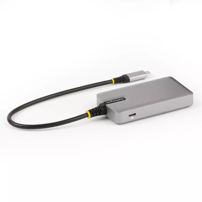 StarTech.com 4-portový USB-C hub s USB-C DP Alt Mode video výstupom 4K 60Hz - 3x USB-A, 1x USB Type-C, 100W Power Delivery priechod, USB 3.2 10Gbps, 30cm kábel, prenosný USB hub