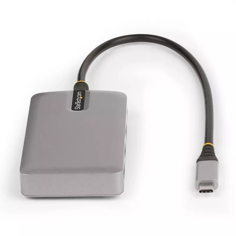 StarTech.com 4-portový USB-C hub s USB-C DP Alt Mode video výstupom 4K 60Hz - 3x USB-A, 1x USB Type-C, 100W Power Delivery priechod, USB 3.2 10Gbps, 30cm kábel, prenosný USB hub