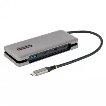 StarTech.com 4-portový USB-C hub – 1x USB-A a 3x USB-C porty – USB 3.2 Gen 2 (10 Gbit/s) – napájaný zbernicou – USB Type-C hub s 32 cm obtočným káblom – prenosný USB-C na USB-A hub