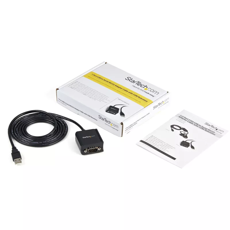 StarTech.com 1 Port FTDI USB na sériový RS232 adaptérový kábel s COM-Erhaltung