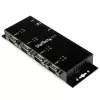 StarTech.com 4-Port USB na DB9 RS232 sériový adaptér hub – priemyselná DIN-lištová a nástenná montáž