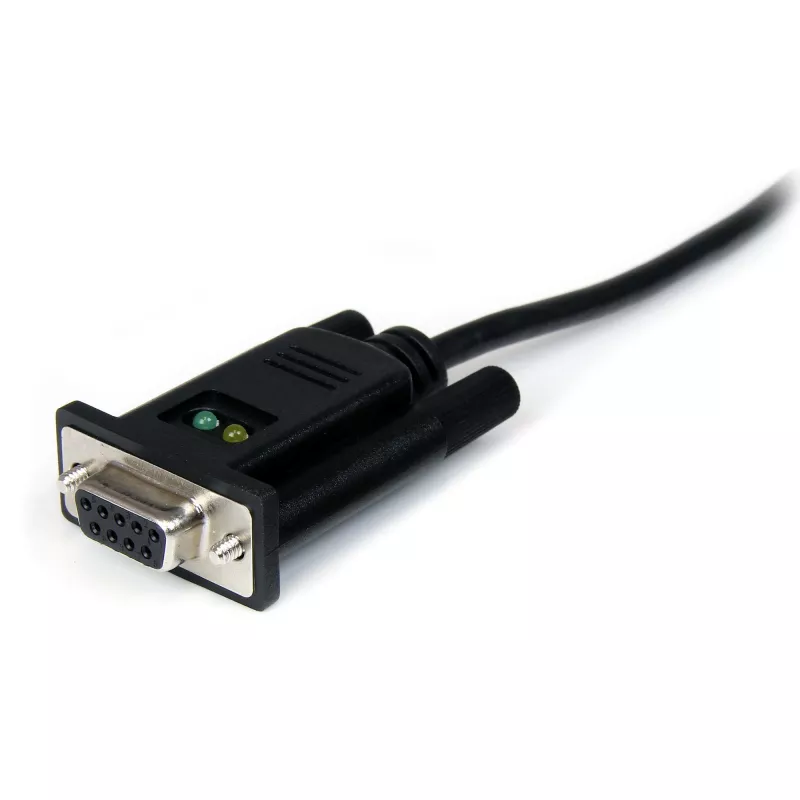 StarTech.com ICUSB232FTN 1-portový adaptérový kábel z USB na sériový null modem RS232 DB9 DCE, FTDI, USB 2.0, čierny