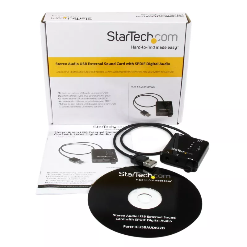 StarTech.com USB stereo audio adaptér externá zvuková karta s SPDIF digitálnym audio a stereo mikrofónom