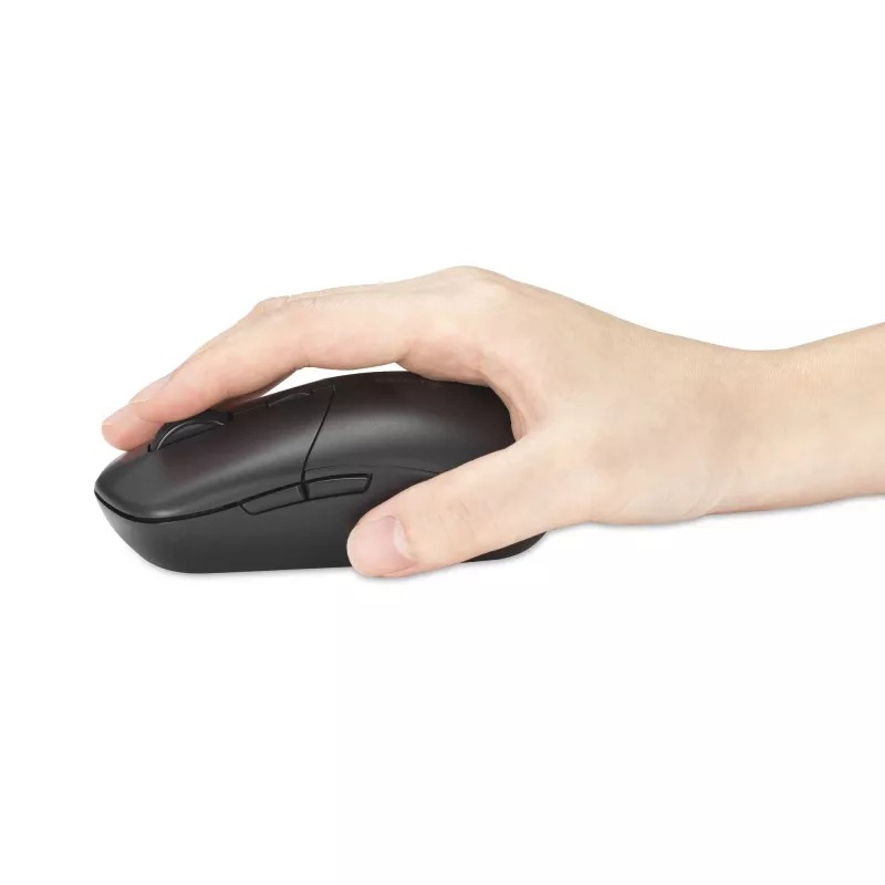 Kensington MY430 EQ nabíjateľná myš, obojručná, optická, RF Wireless + Bluetooth, 2400 DPI, čierna
