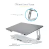 StarTech.com stojan na notebook na stôl, podpora 5 kg/11 lb, hliník, strieborný, ergonomické zvýšenie notebooku, prenosný držiak na notebook, stojan na počítač pre MacBook Air/Pro, Dell XPS, Lenovo