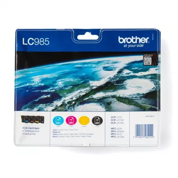 Brother LC985VALBP atramentová kazeta 4 ks originálna čierna, azúrová, purpurová, žltá