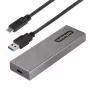 StarTech.com USB-C 10 Gbit/s na M.2 NVMe alebo M.2 SATA SSD puzdro – bez nástrojov externé hliníkové puzdro pre M.2 PCIe/SATA NGFF SSD – USB Type-C a Type-A hostiteľský kábel – podpora 2230/2242/2260/2280