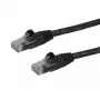 StarTech.com 1 m CAT6 Ethernet kábel - čierny CAT 6 Gigabit Ethernet kábel -250MHz 100W PoE RJ45 UTP sieťový/patch kábel knickgeschützt s odľahčením jednotlivo testovaný